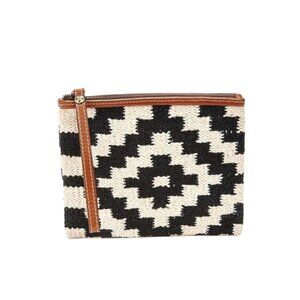 Patricia Nash Black and Cream Clutch